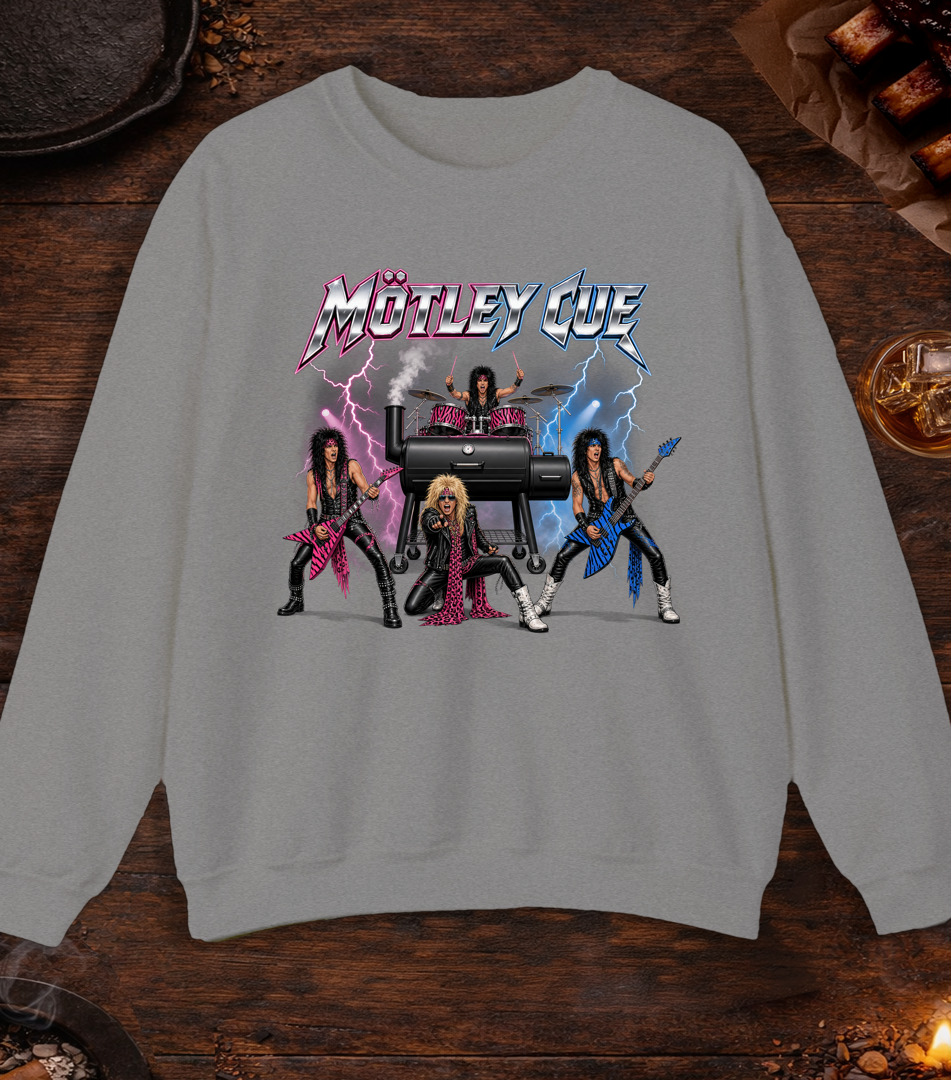 Motley Cue Crewneck - Sport Grey