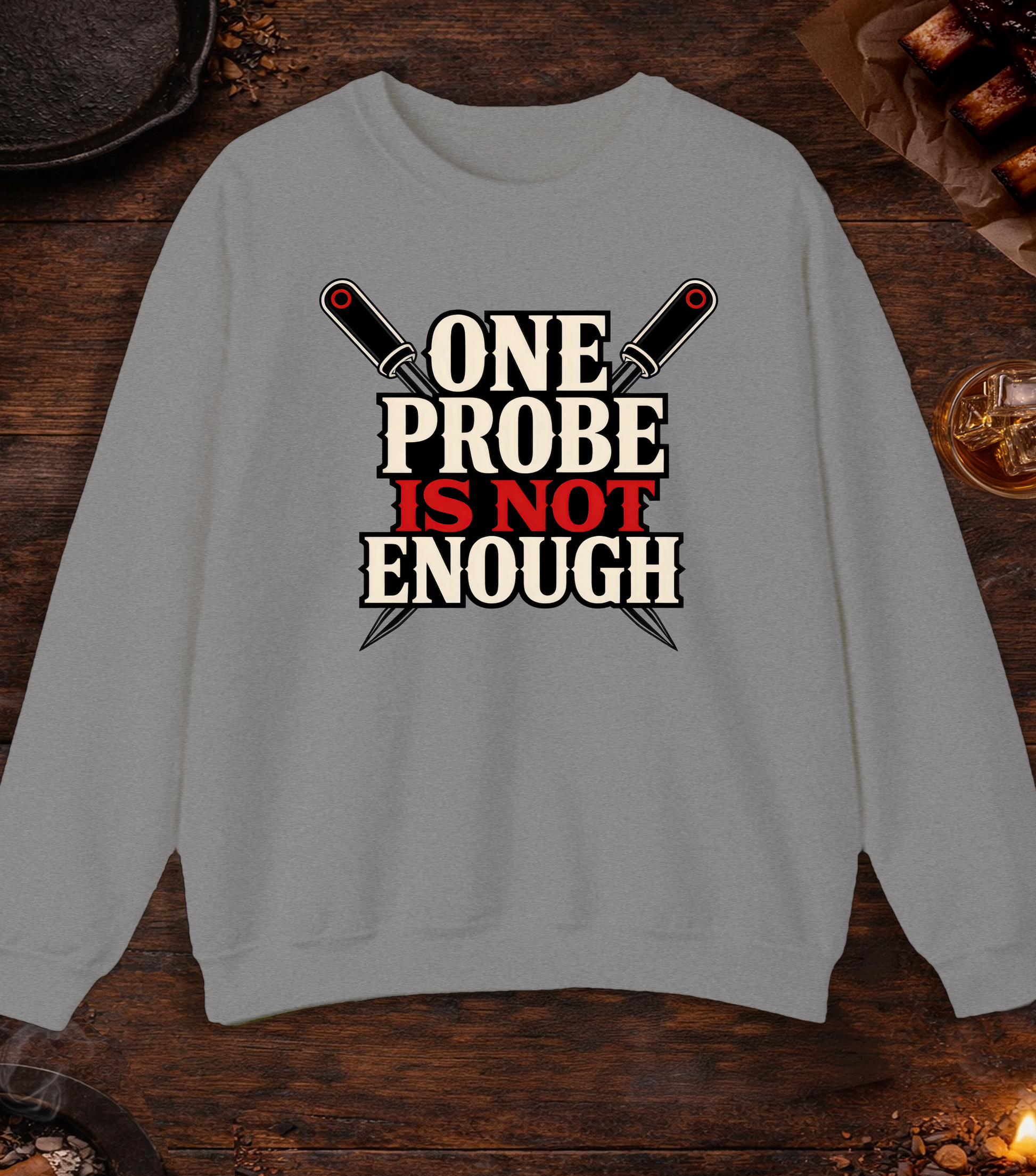 One Probe's Not Enough Crewneck - Sport Grey