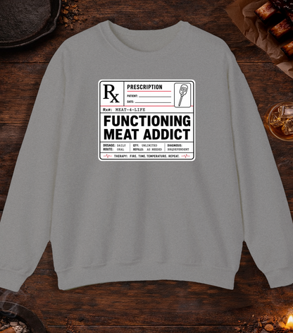Functioning Meat Addict Crewneck - Sport Grey