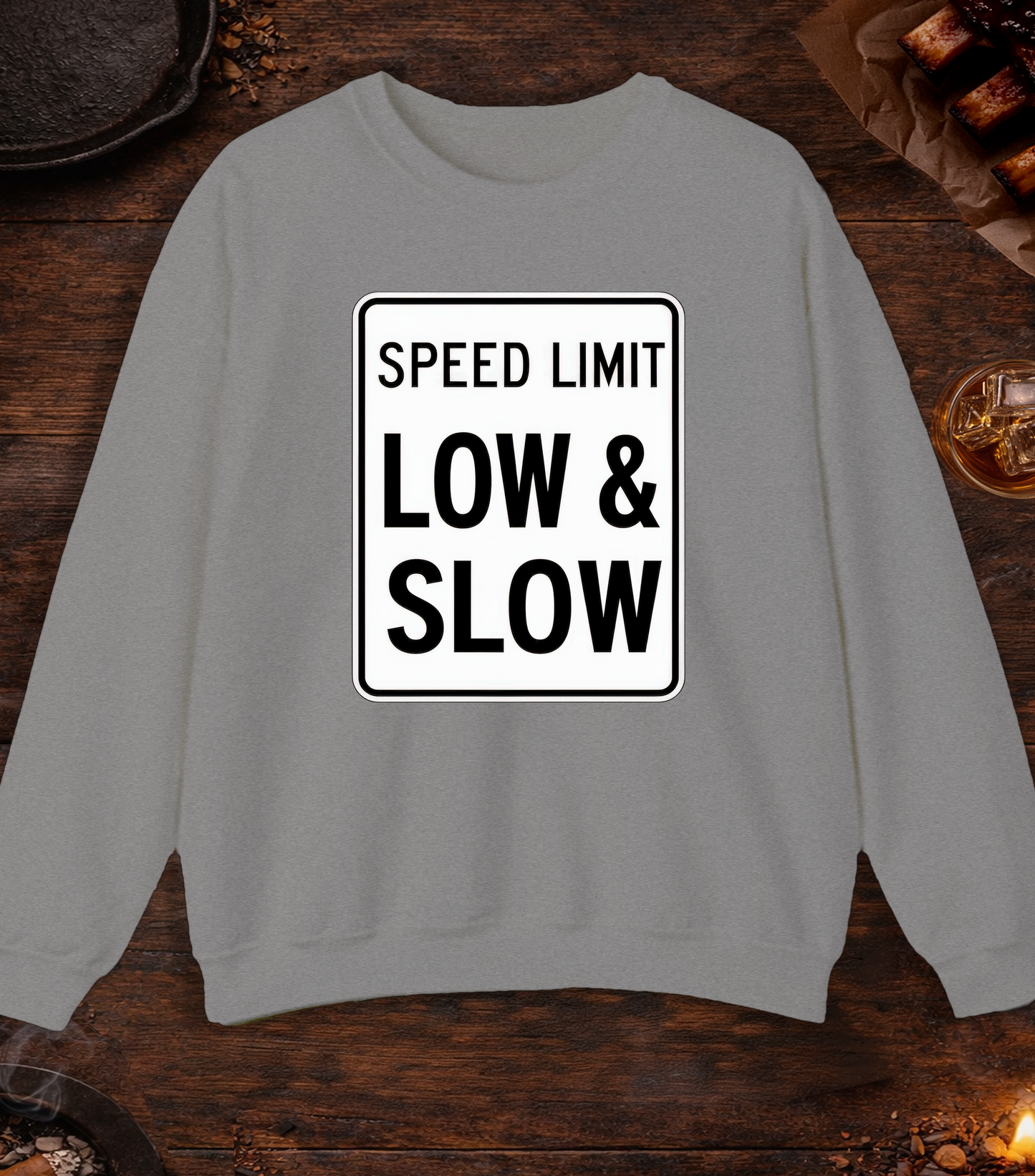 Speed Limit Low Slow Crewneck - Sport Grey