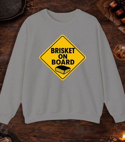 Brisket on Board Crewneck - Sport Grey