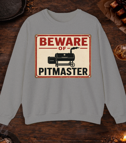 Beware of Pitmaster Crewneck - Sport Grey
