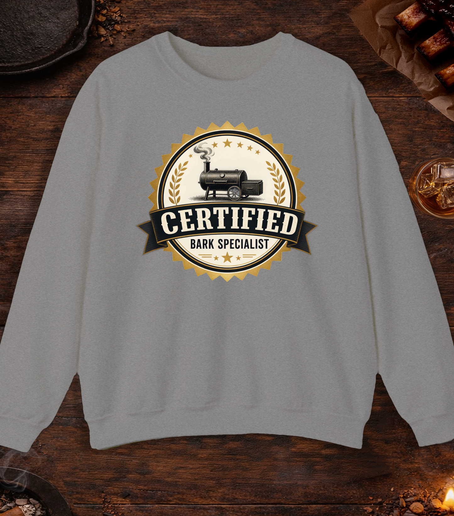 Certified Bark Specialist Crewneck - Sport Grey