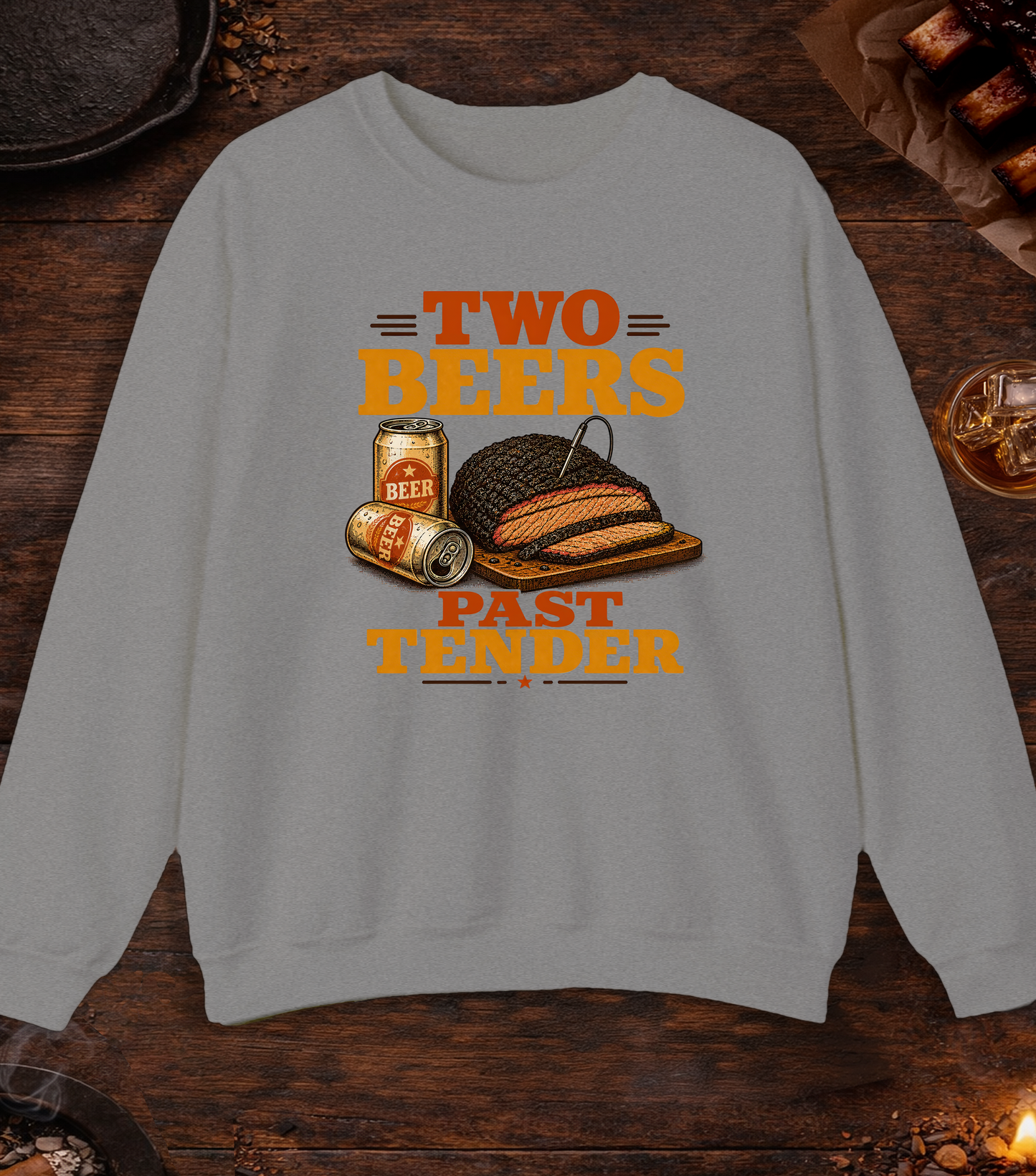 Two Beers Past Crewneck - Sport Grey