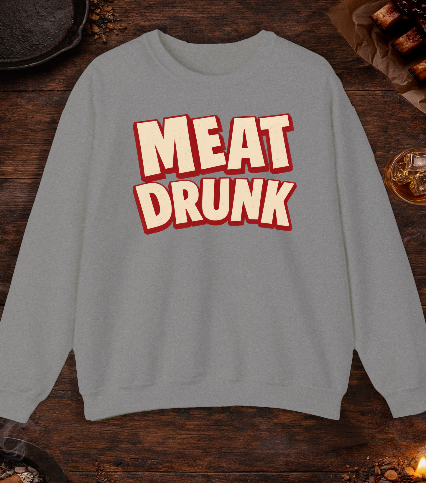 Meat Drunk Crewneck - Sport Grey