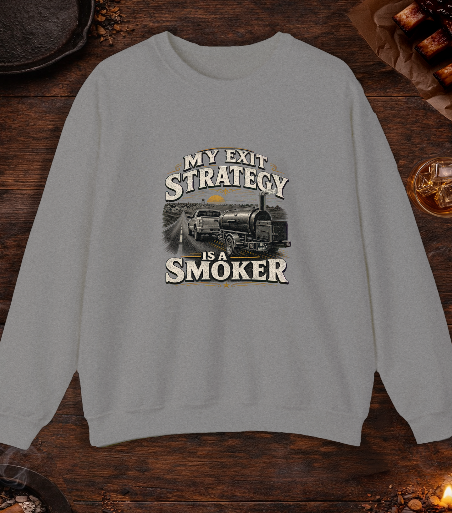 Exit Strategy Crewneck - Sport Grey