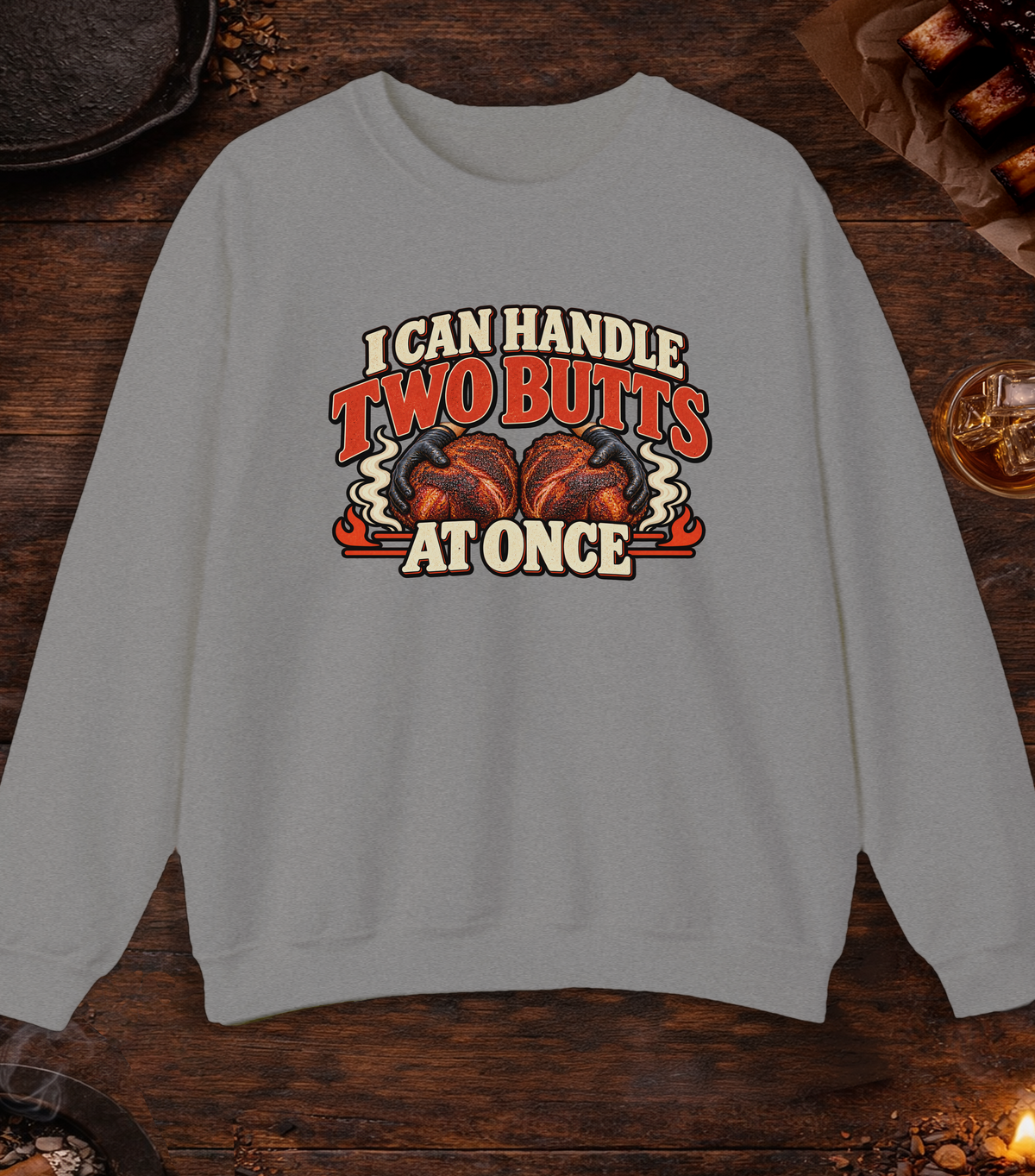 Handle Butts Crewneck - Sport Grey