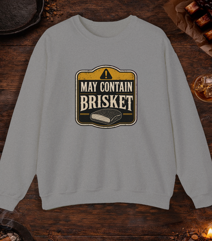 May Contain Brisket Crewneck - Sport Grey