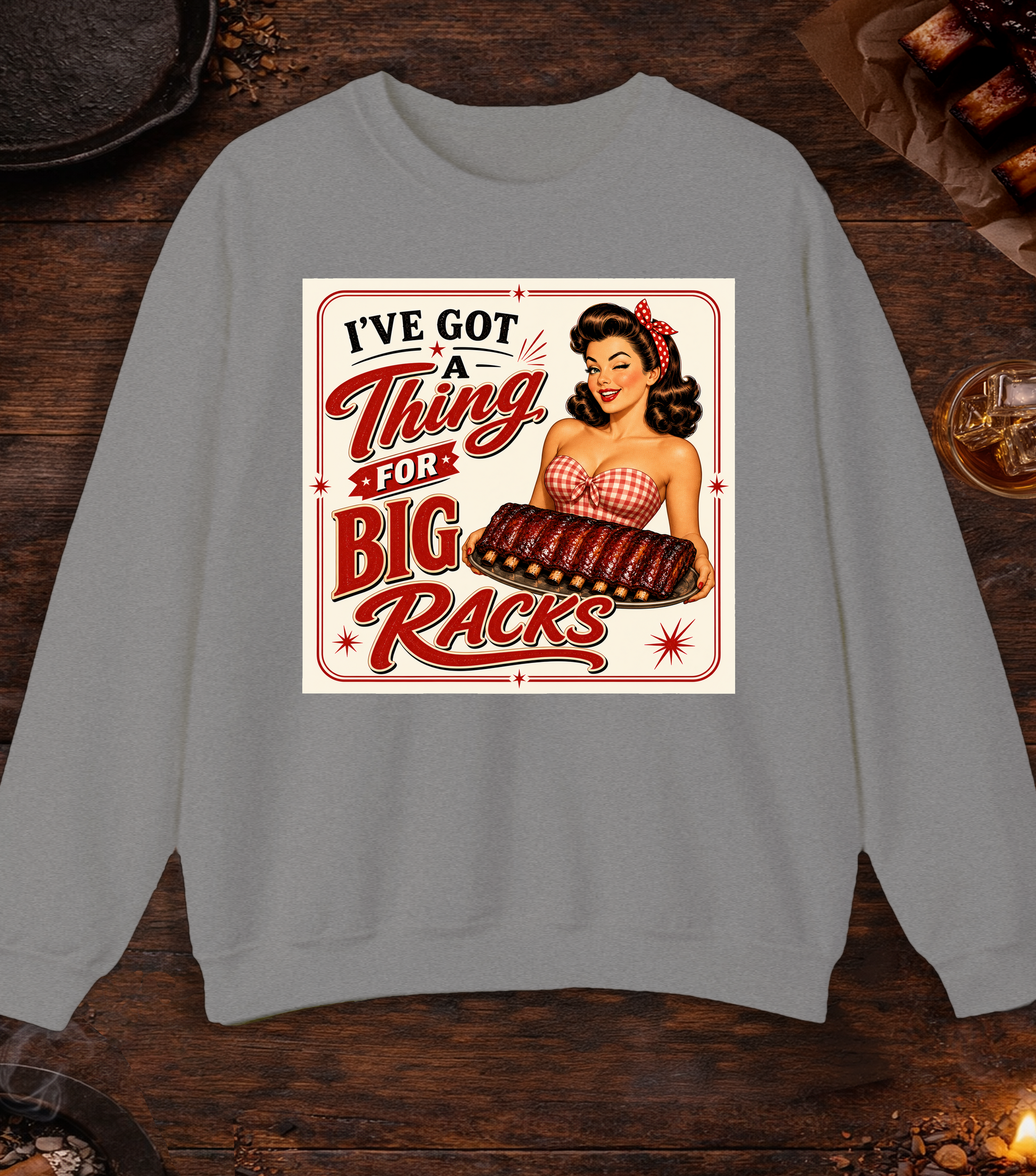 Thing Big Racks Crewneck - Sport Grey