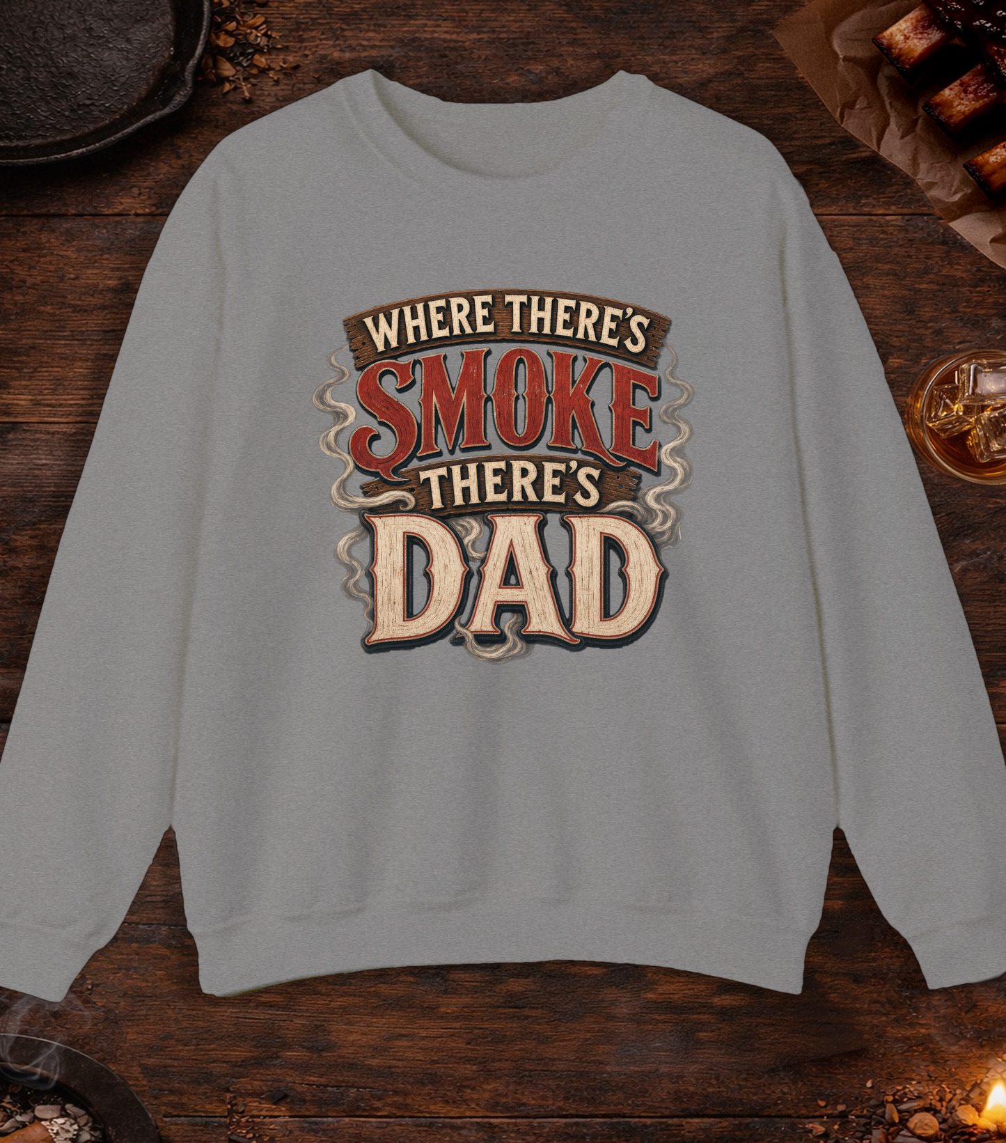 Where There's Smoke Crewneck - Sport Grey