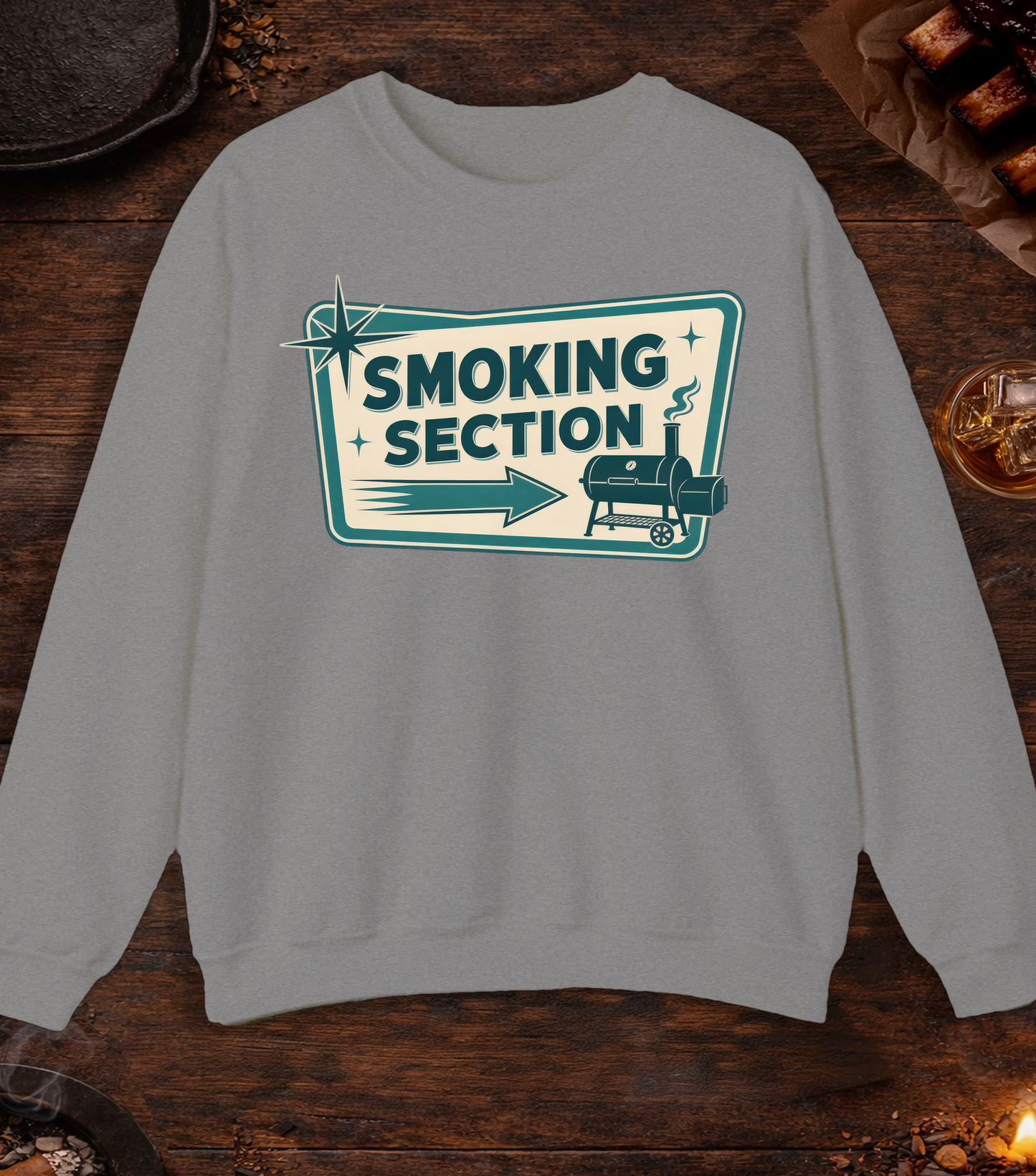 Smoking Section Crewneck - Sport Grey