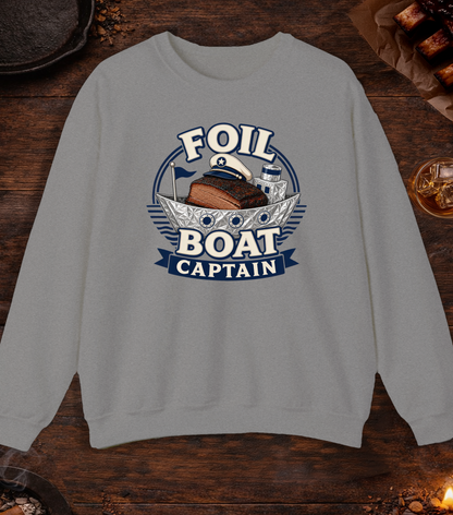 Foil Boat Captain Crewneck - Sport Grey