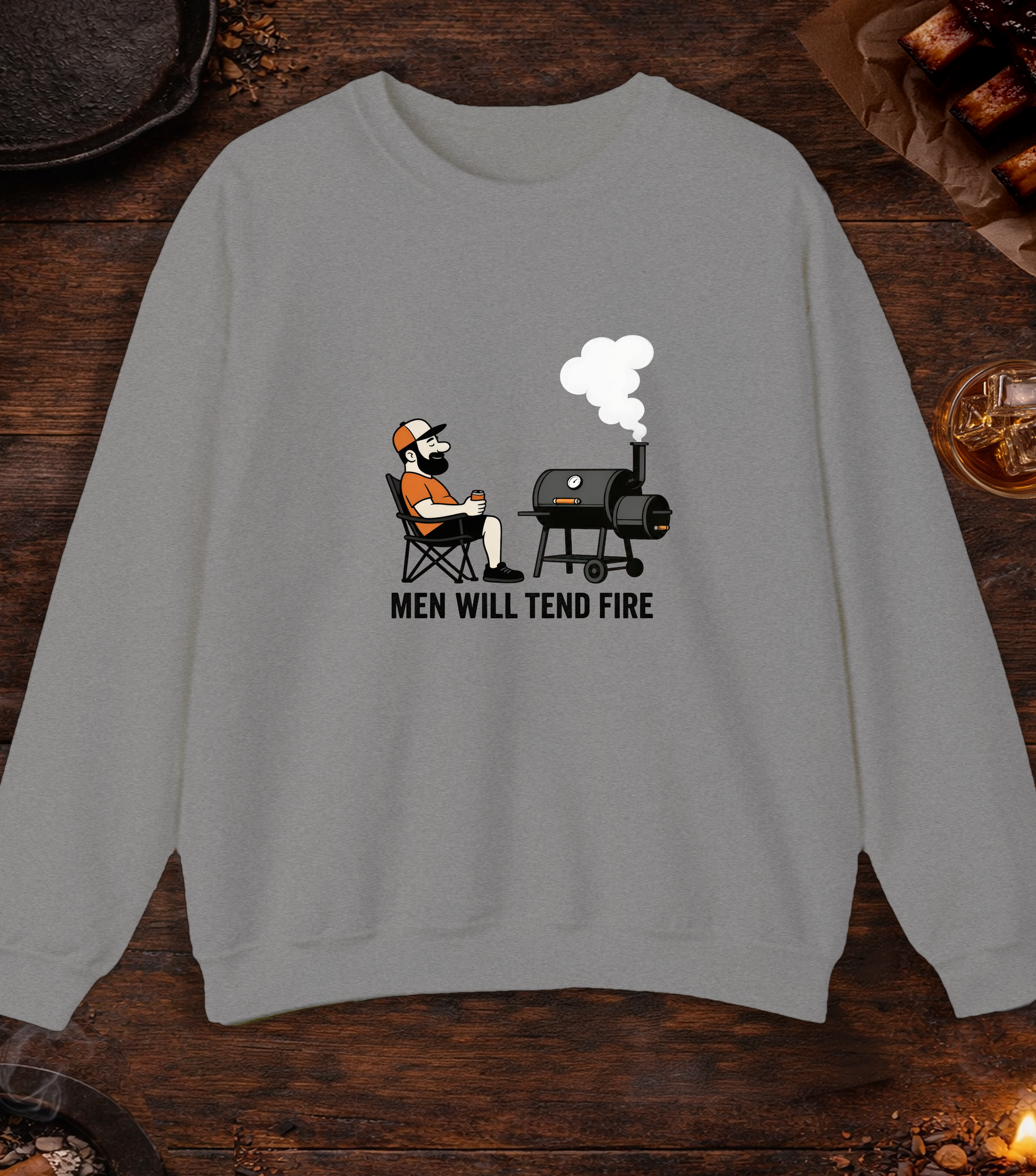 Men Tend Fire Crewneck - Sport Grey