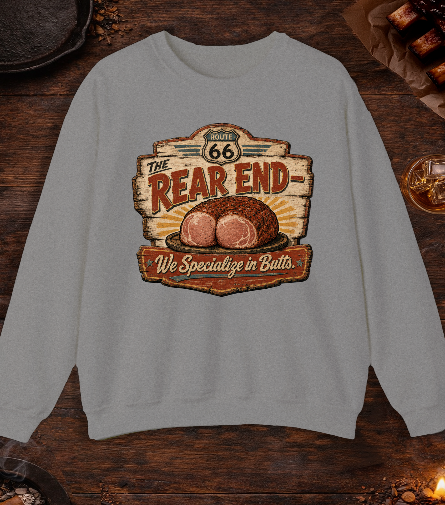The Rear End Crewneck - Sport Grey