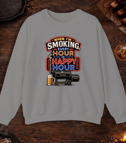 Smoking Happy Hour Crewneck - Sport Grey