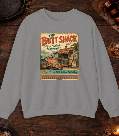Butt Shack Matchbook Crewneck - Sport Grey