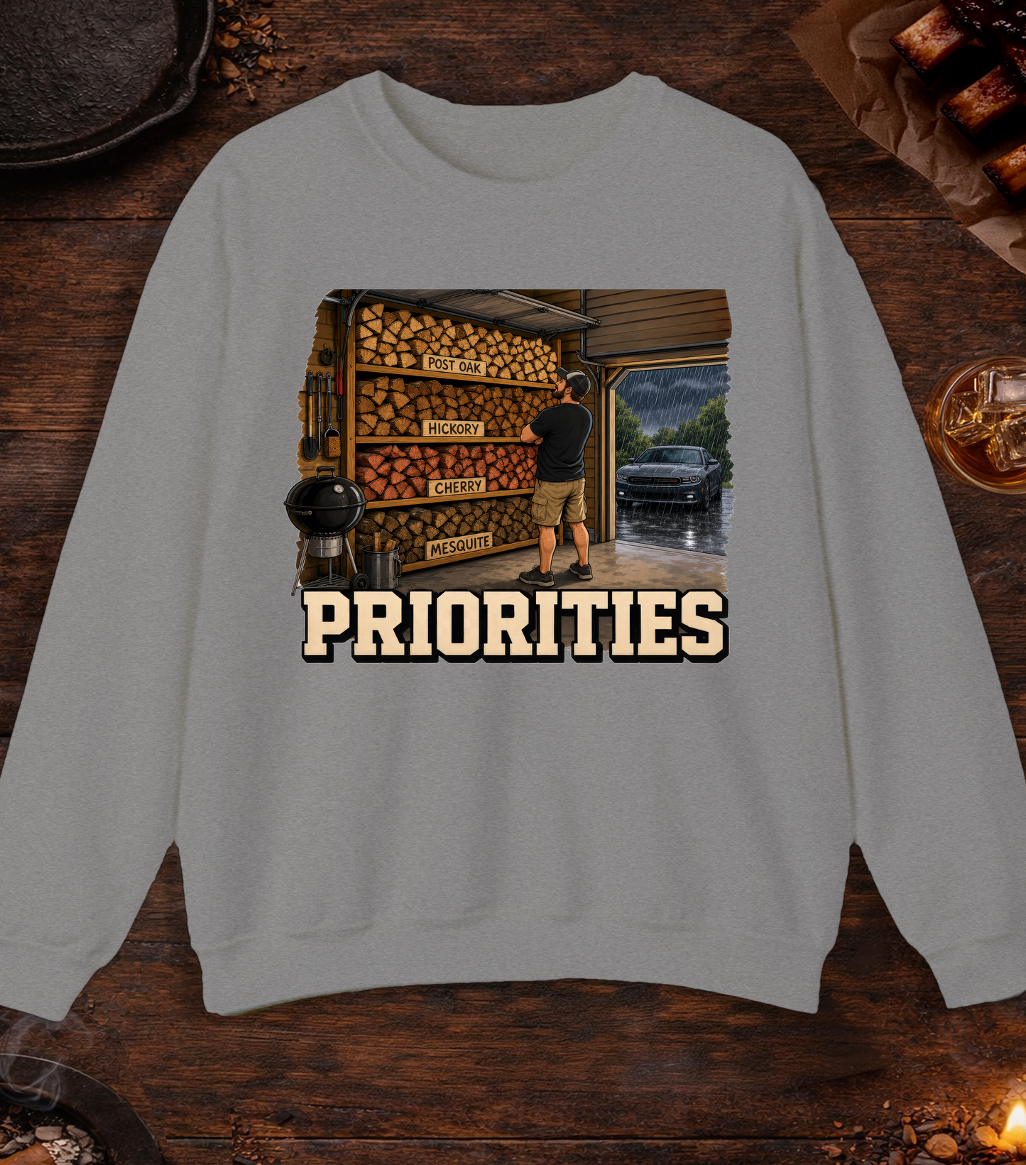 Priorities Crewneck - Sport Grey