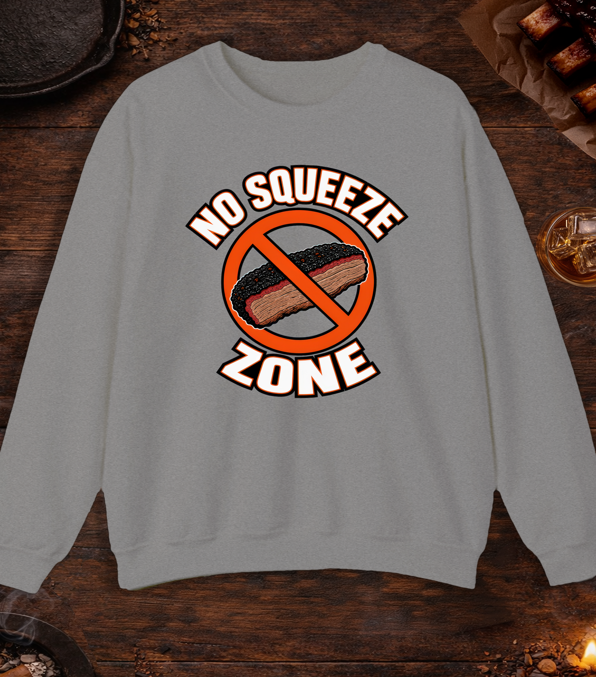 No Squeeze Zone Crewneck - Sport Grey