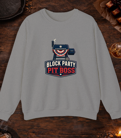 Block Party Pit Boss Crewneck - Sport Grey