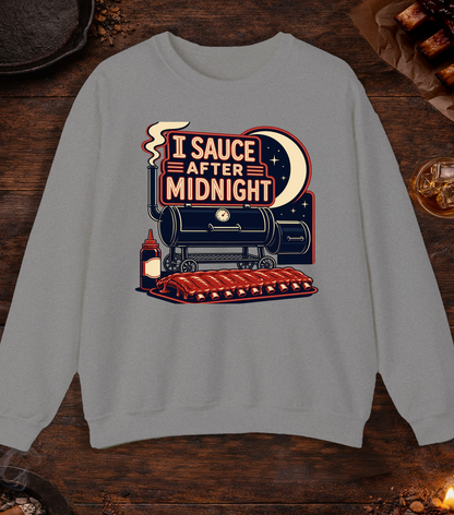 Sauce After Midnight Crewneck - Sport Grey