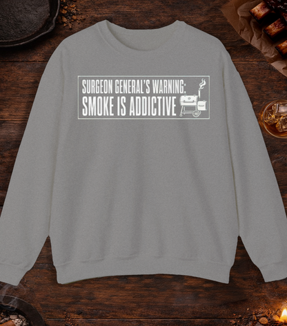 Surgeon General's Warning: Smoke Is Addictive Crewneck - Sport Grey