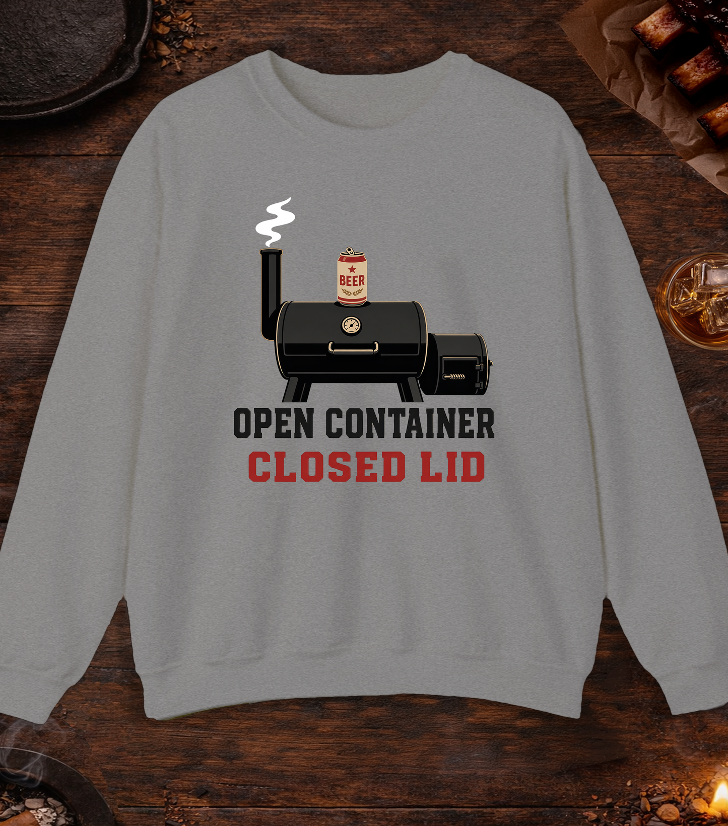 Open Container Crewneck - Sport Grey
