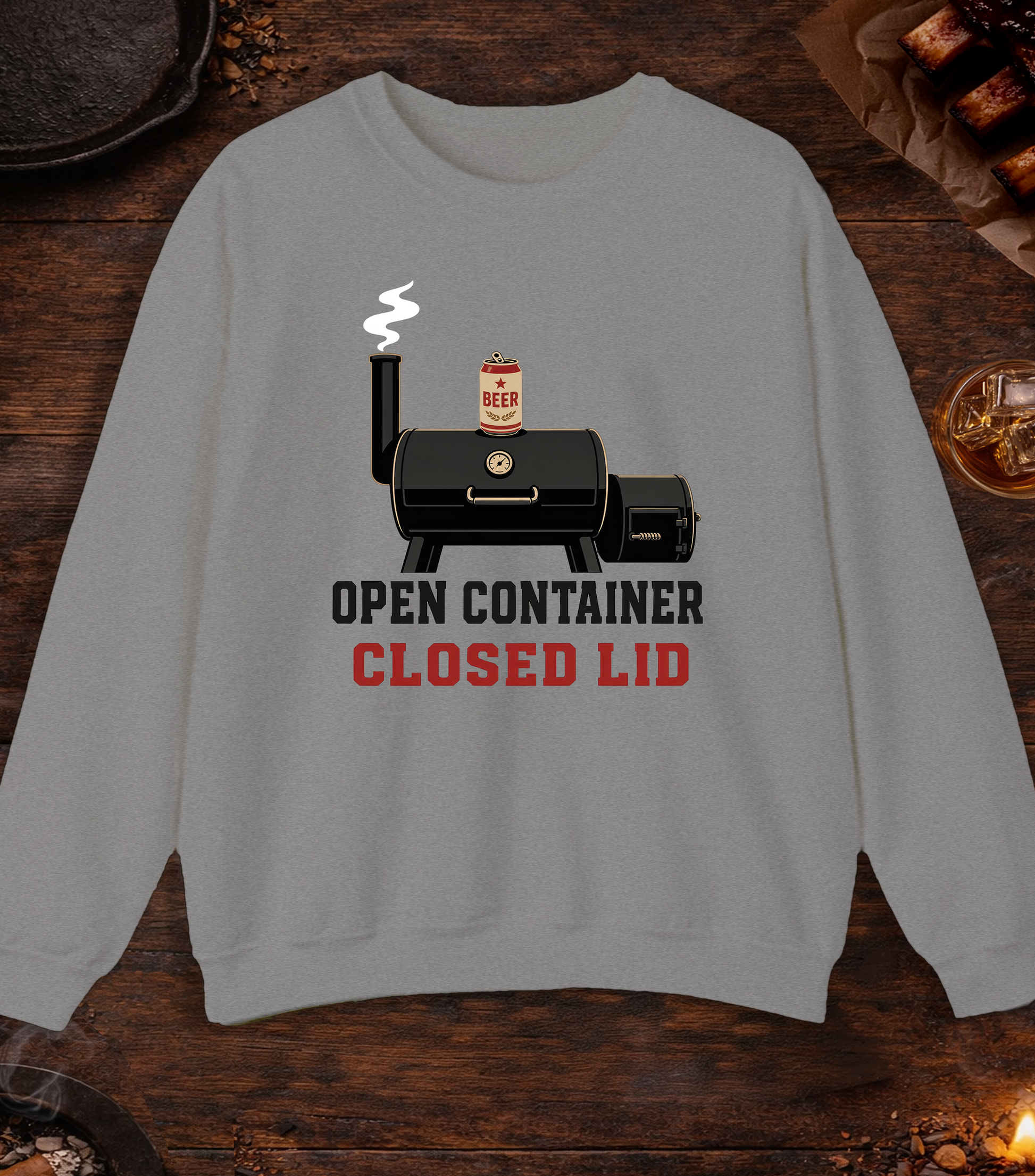 Open Container Crewneck - Sport Grey