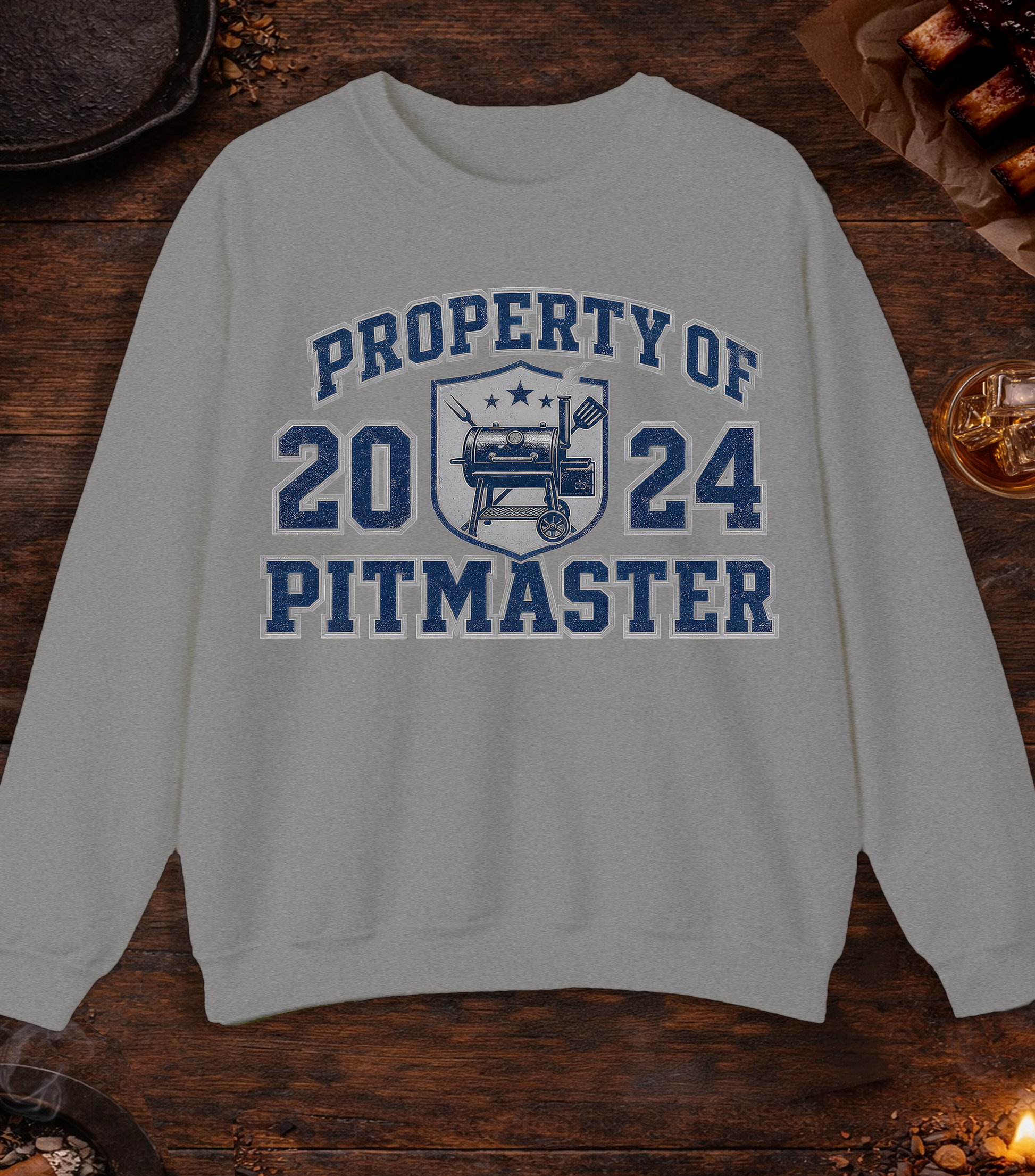 Property of Pitmaster Crewneck - Sport Grey