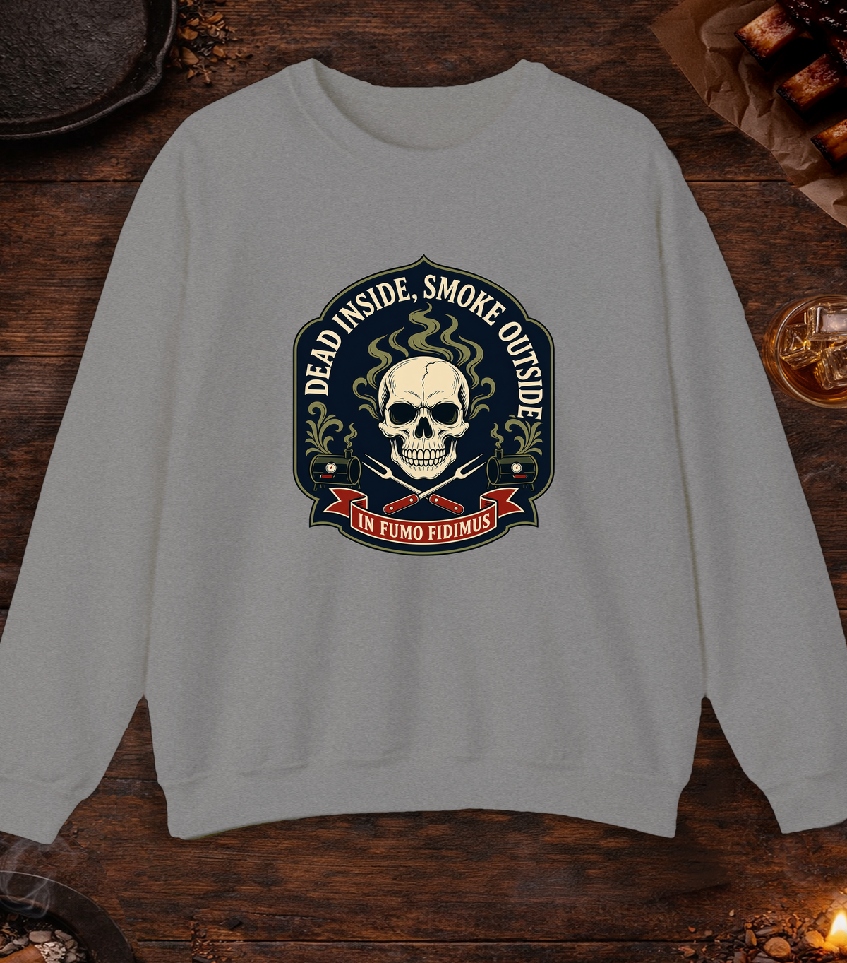 Dead Inside Crewneck - Sport Grey