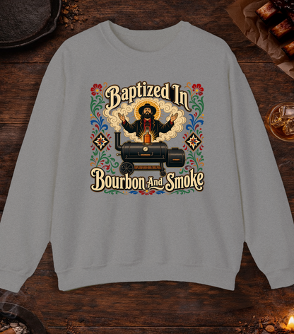 Bourbon And Smoke Crewneck - Sport Grey