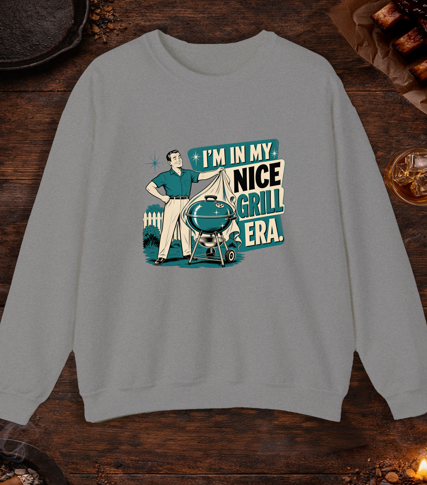 Nice Grill Era Crewneck - Sport Grey