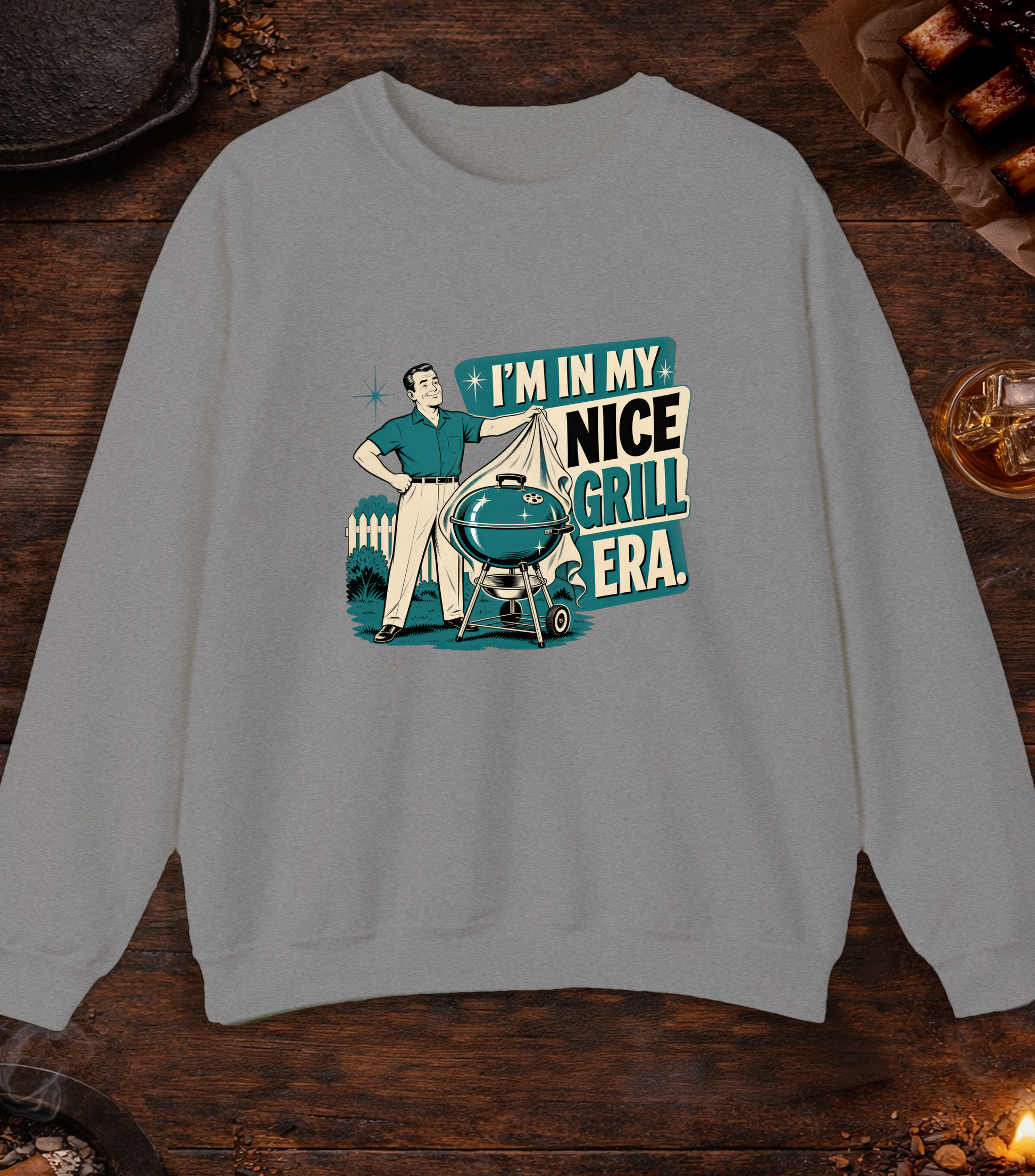 Nice Grill Era Crewneck - Sport Grey