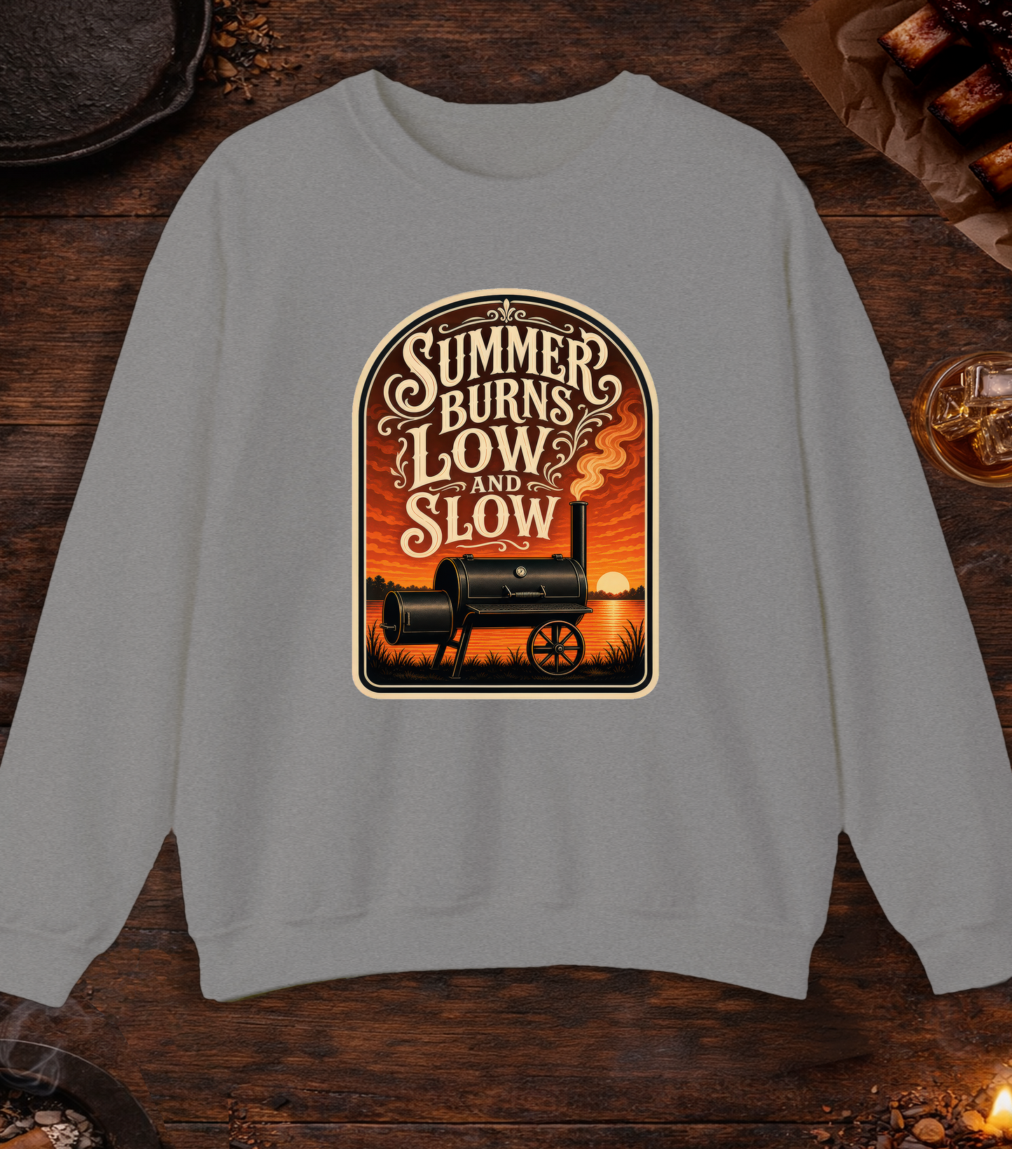 Summer Burns Low Slow Crewneck - Sport Grey