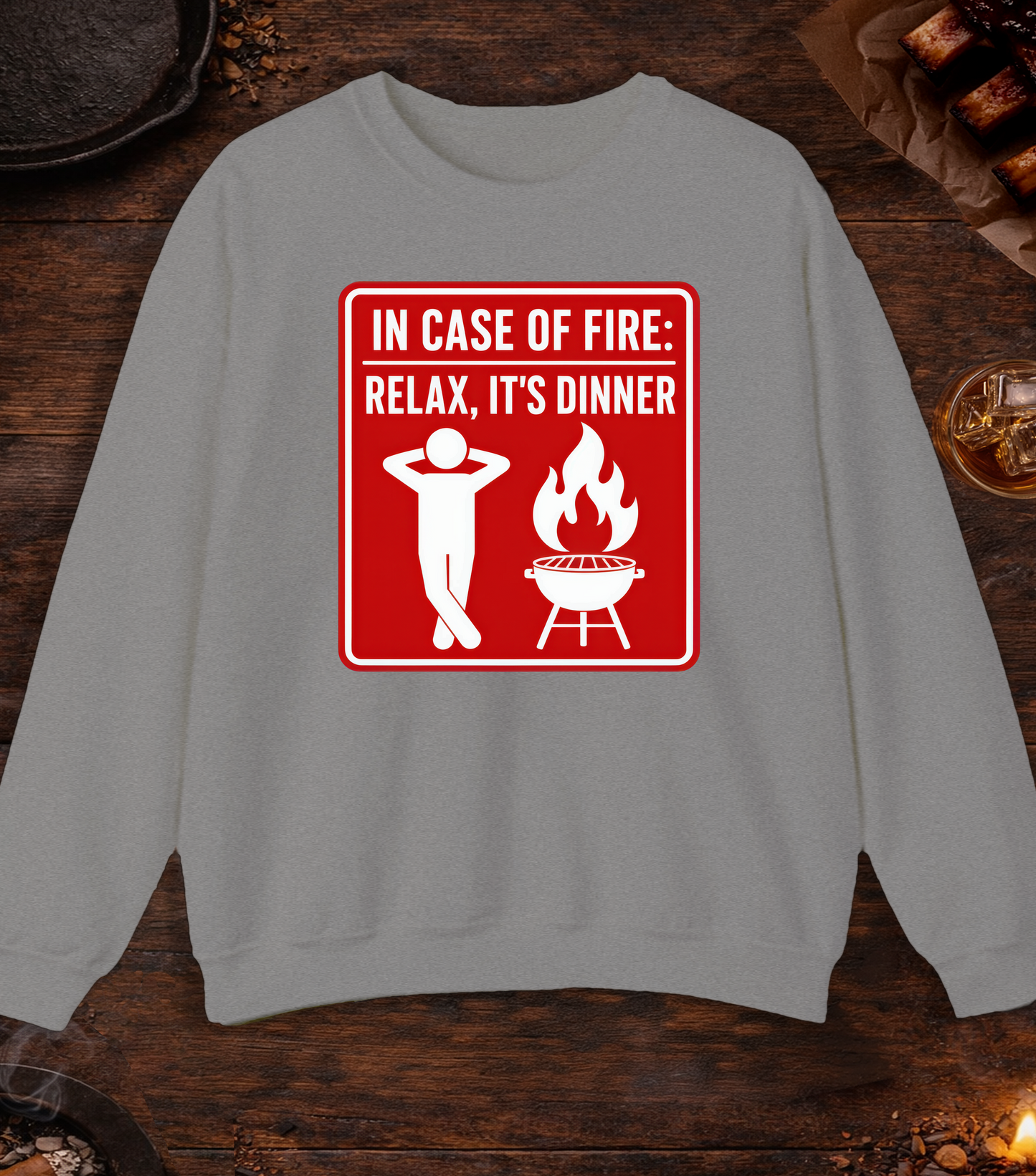 In Case of Fire Crewneck - Sport Grey