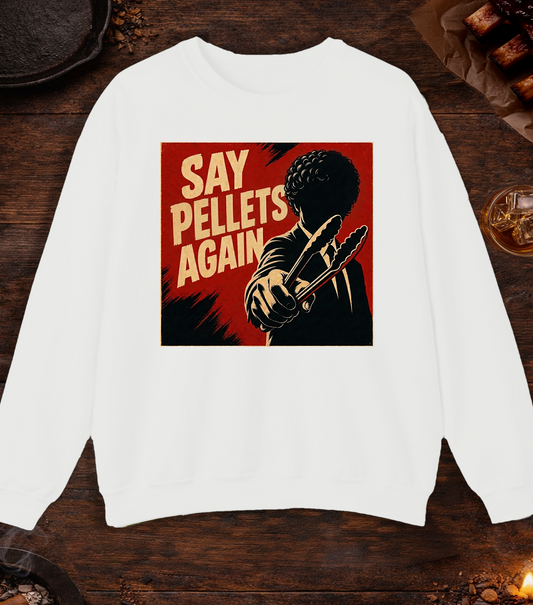 Say Pellets Again Crewneck - White