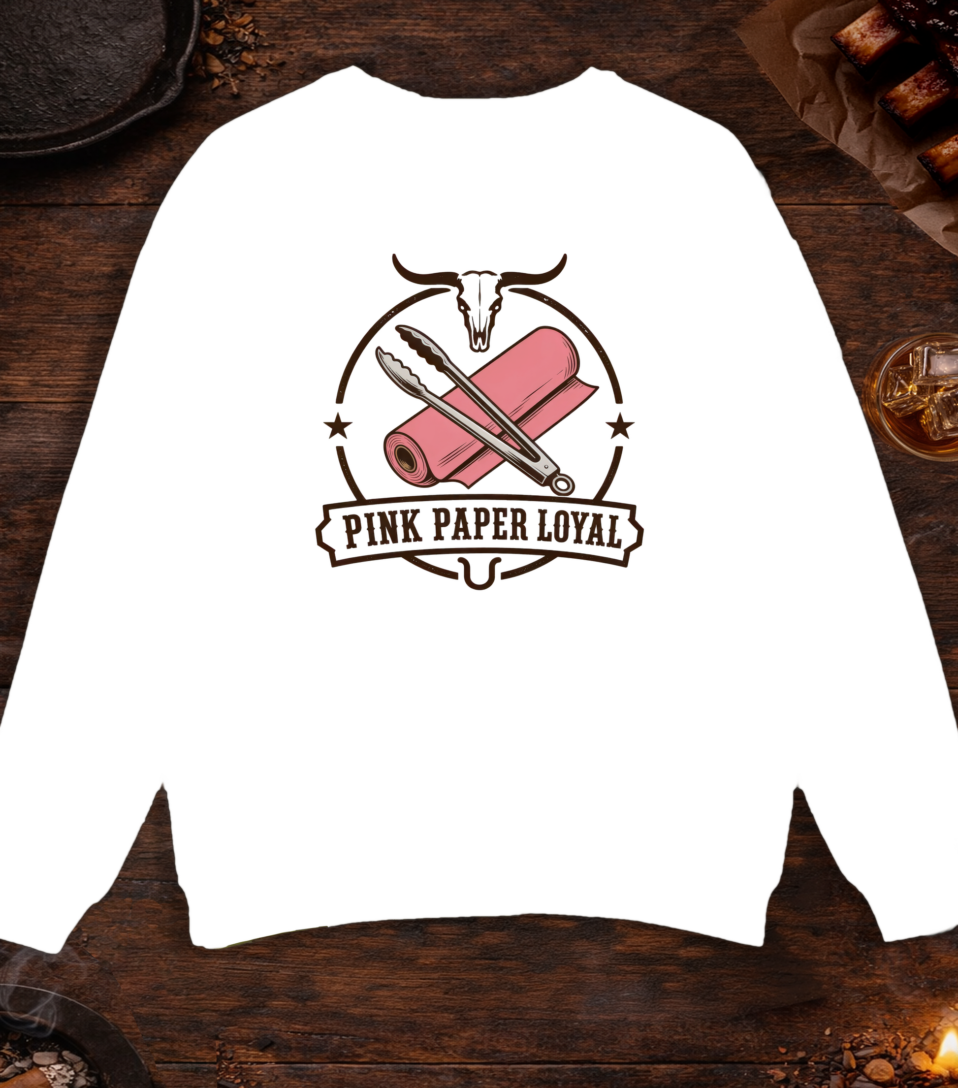 Pink Paper Loyal Crewneck - White