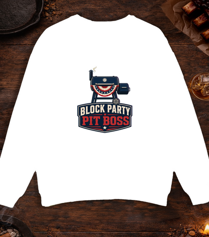 Block Party Pit Boss Crewneck - White