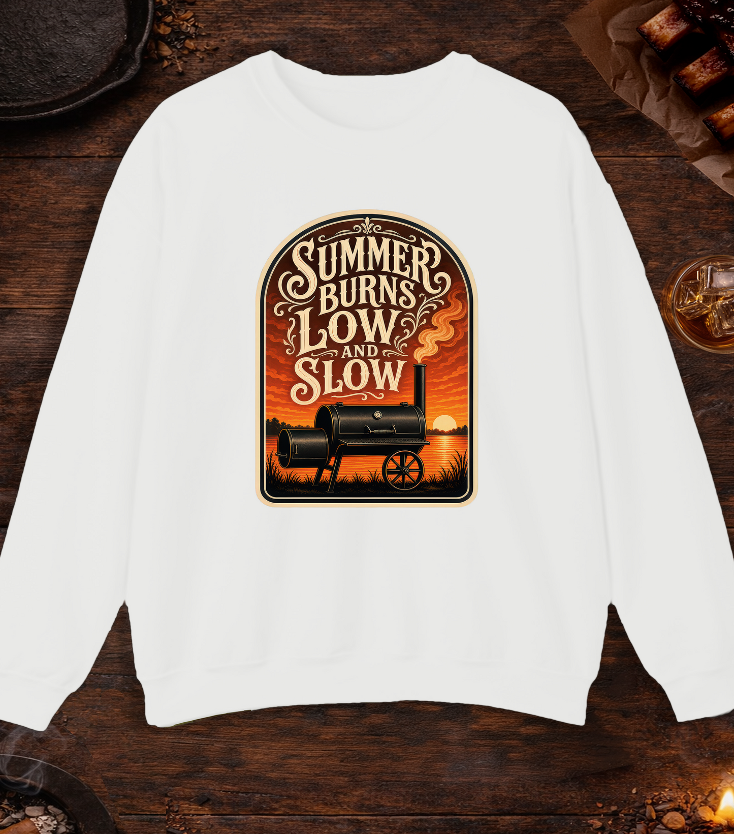 Summer Burns Low Slow Crewneck - White