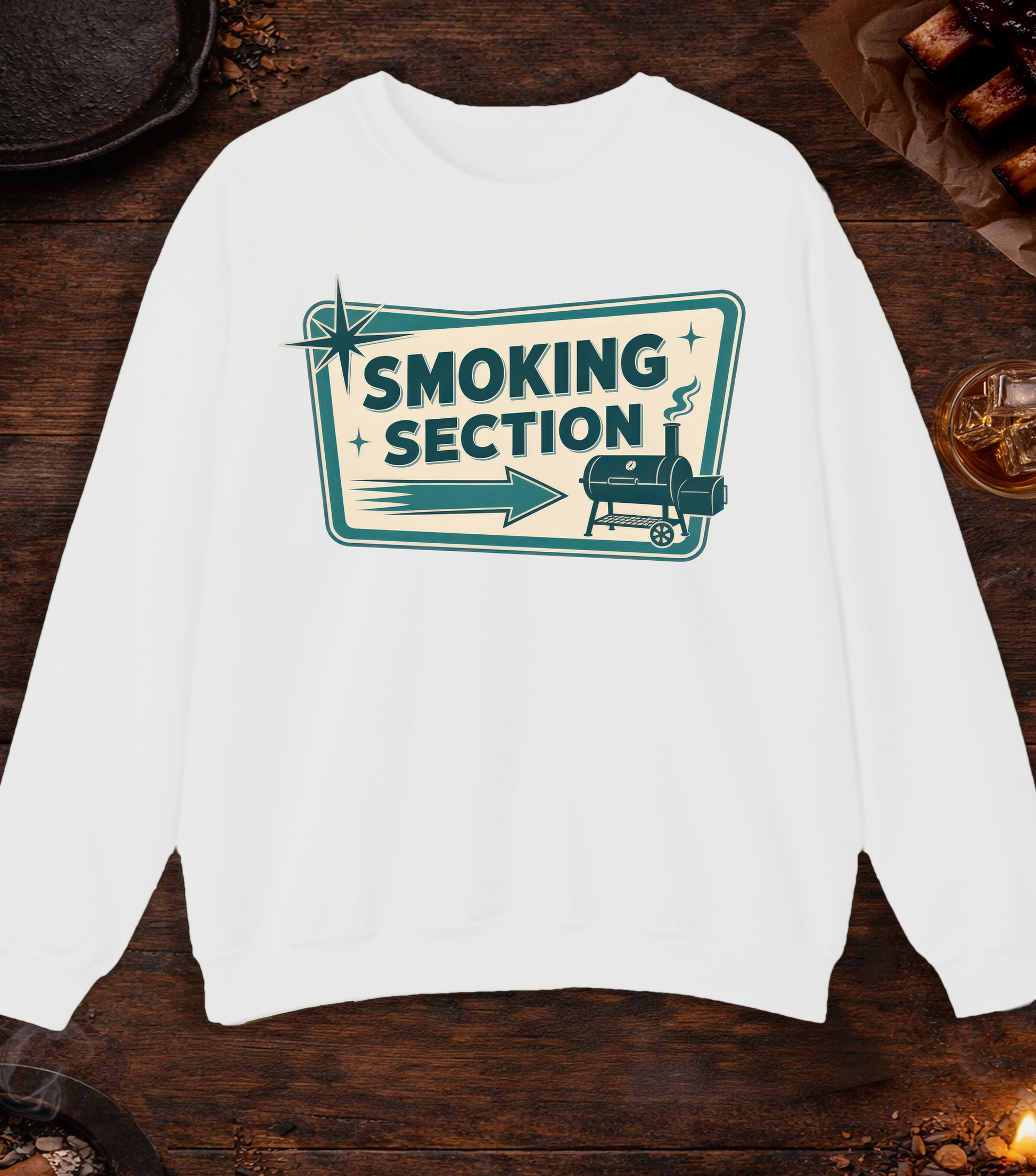 Smoking Section Crewneck - White