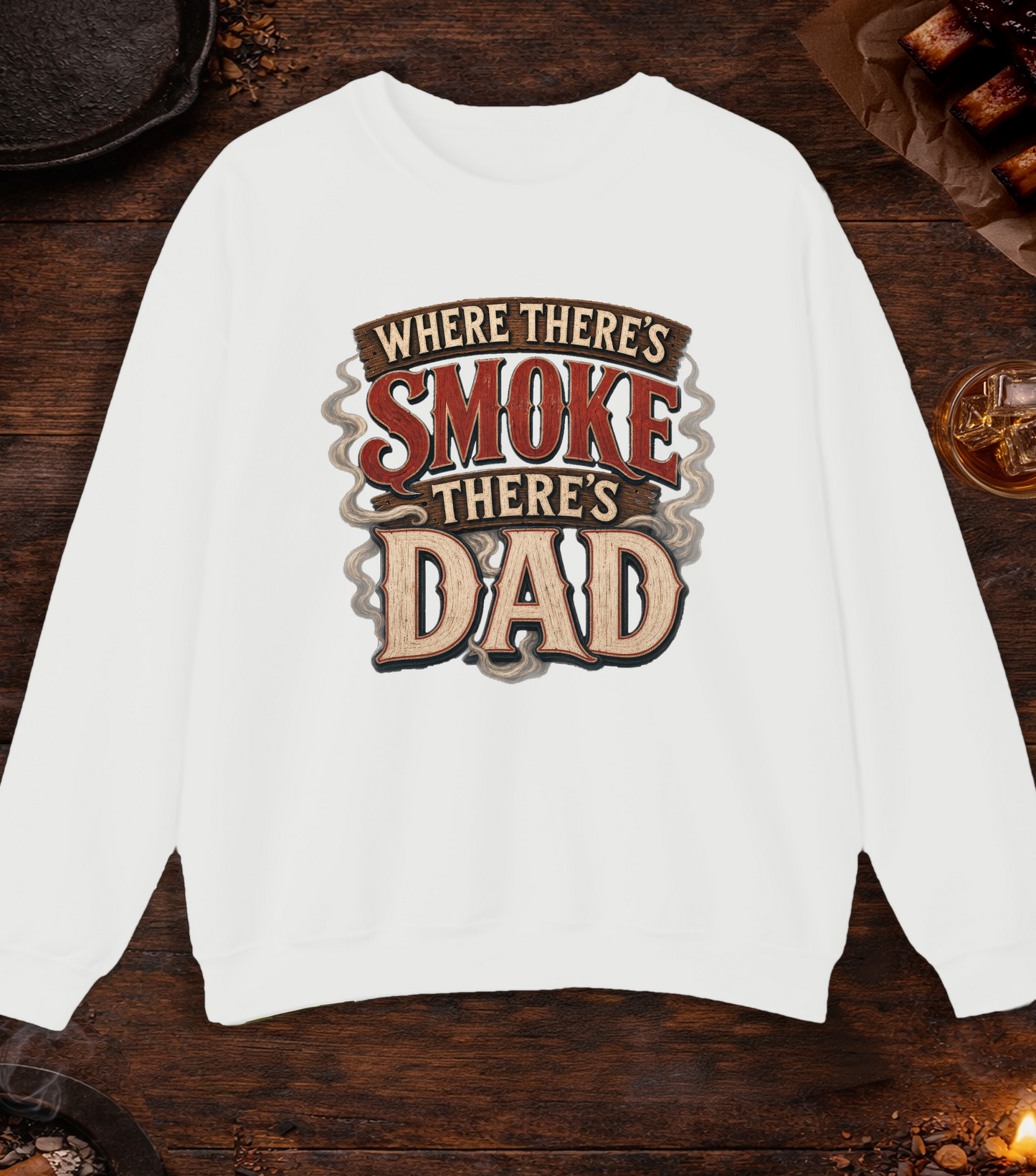 Where There's Smoke Crewneck - White