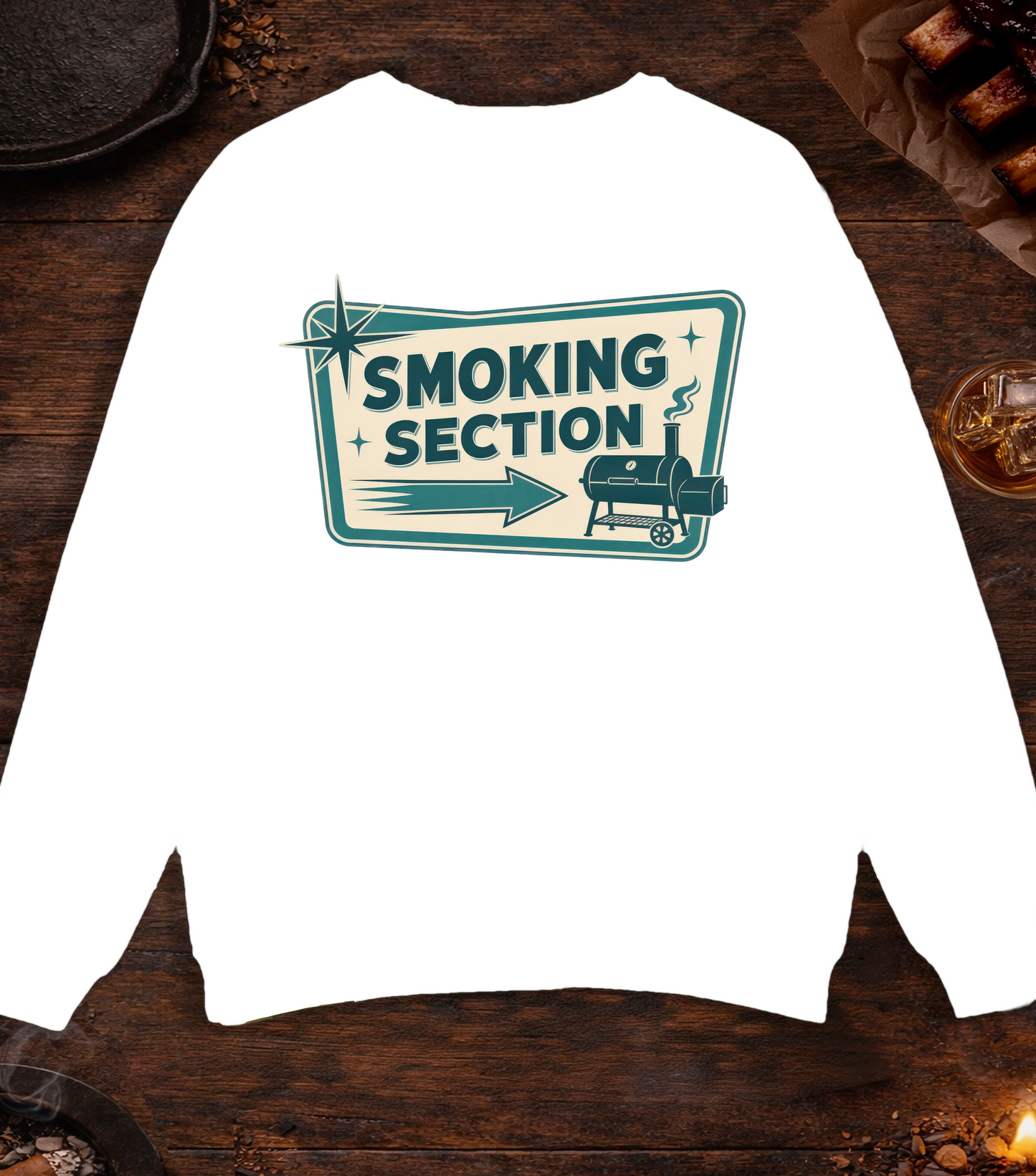 Smoking Section Crewneck - White
