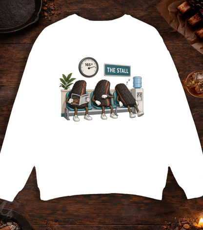 Stall Waiting Room Crewneck - White