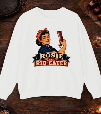 Rosie Rib Eater Crewneck - White