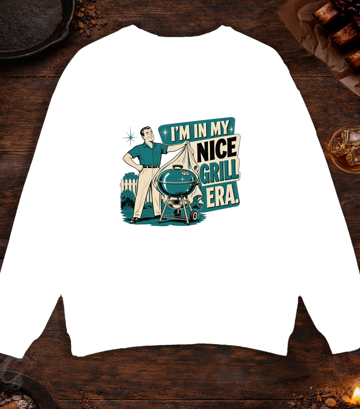 Nice Grill Era Crewneck - White