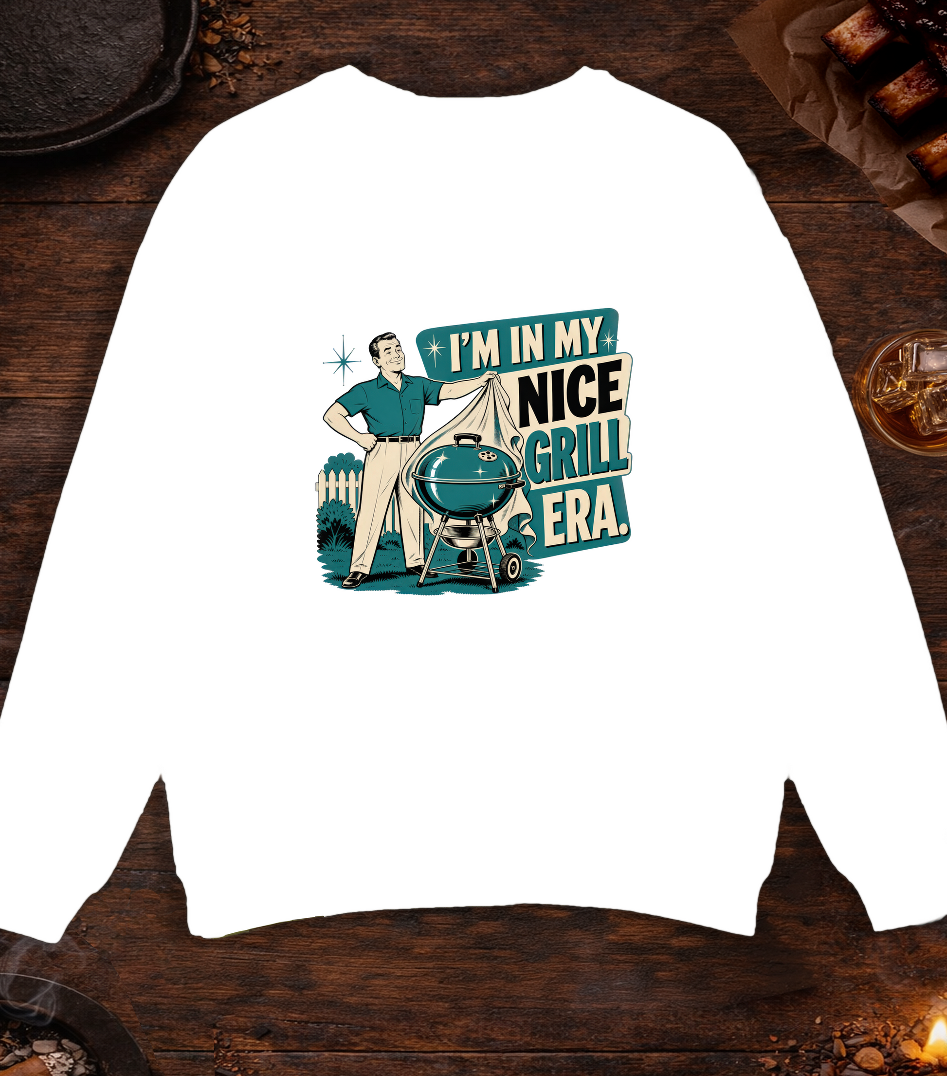 Nice Grill Era Crewneck - White