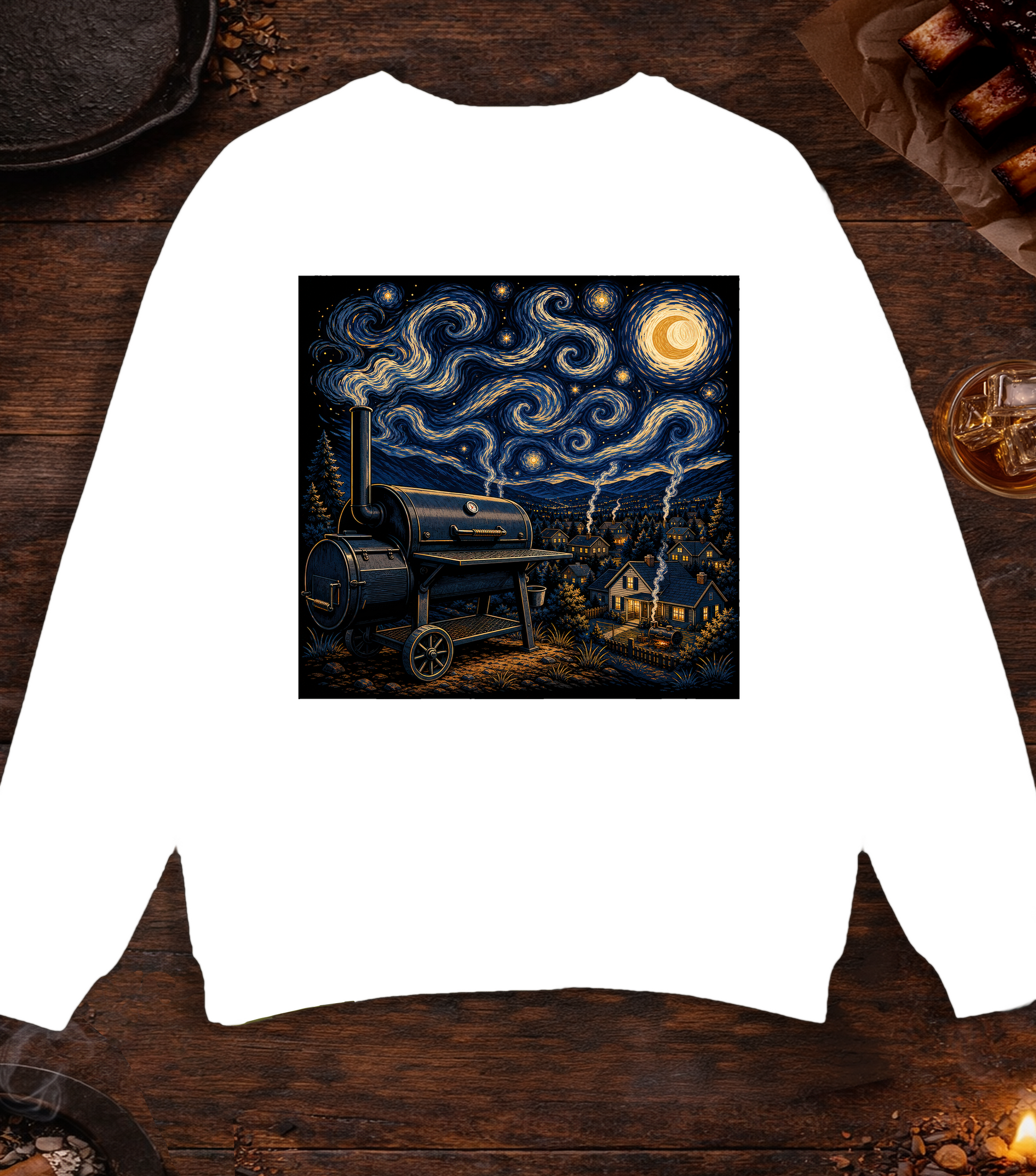 Smokey Night Crewneck - White