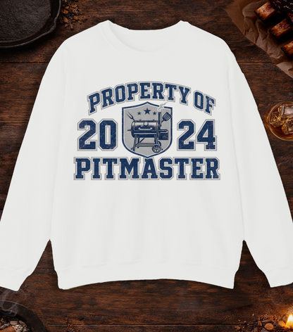 Property of Pitmaster Crewneck - White