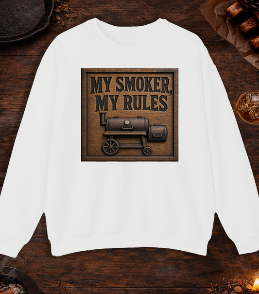 My Smoker My Rules Crewneck - White