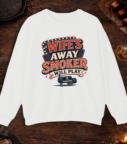 Wife's Away Crewneck - White