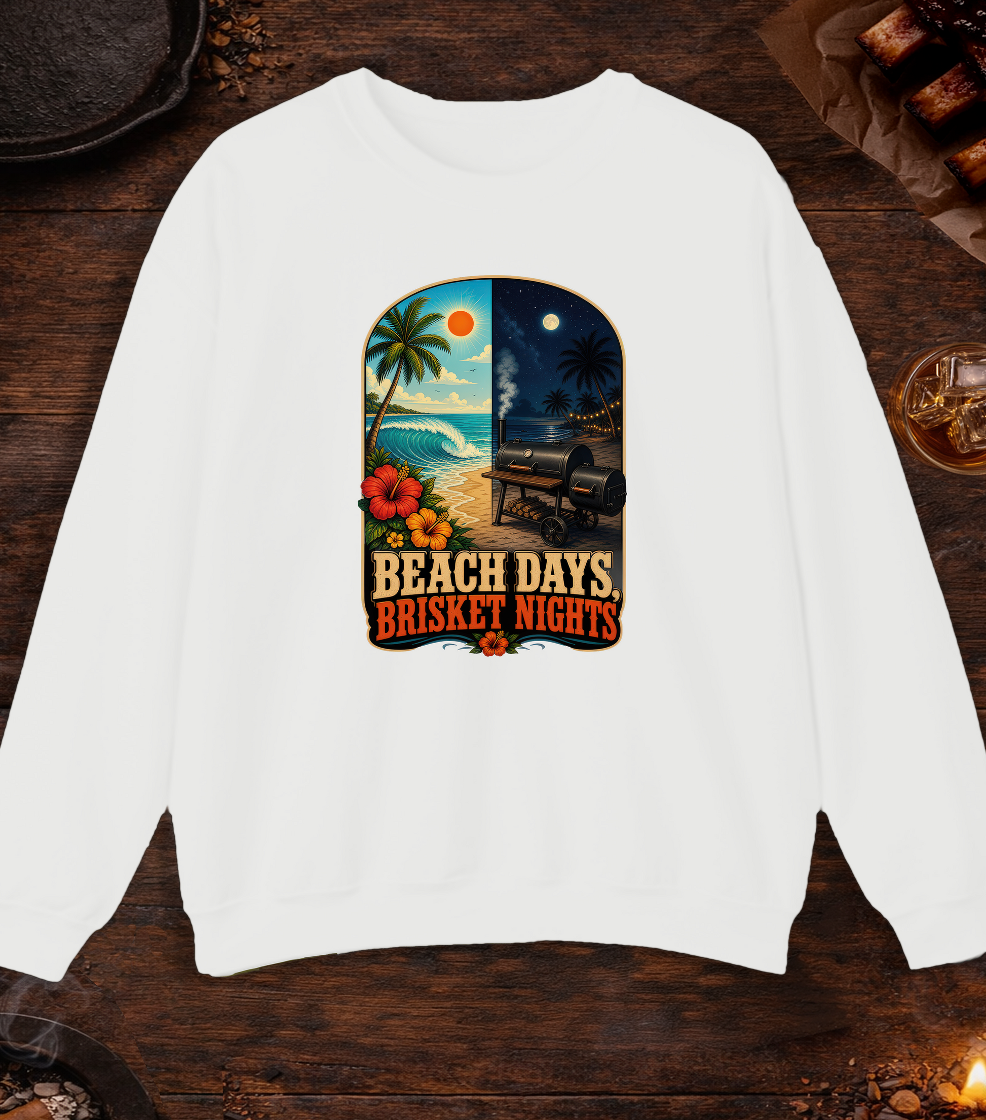 Beach Days Crewneck - White